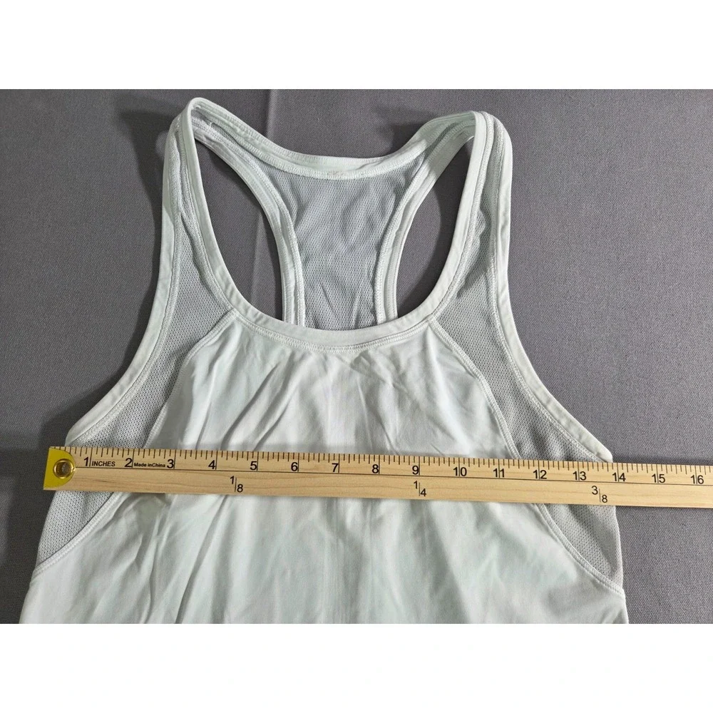 Lululemon Shirt Womens 4 White Ace Advantage Mesh Back Tennis Tank Top Stretch